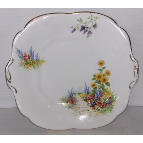 Assiette plat carré COLLINGWOOD Porcelaine